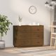 vidaXL συρταριέρα μελί καφέ 60x34x75 cm από μασίφ ξύλο πεύκου