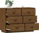 vidaXL συρταριέρα μελί καφέ 60x34x75 cm από μασίφ ξύλο πεύκου