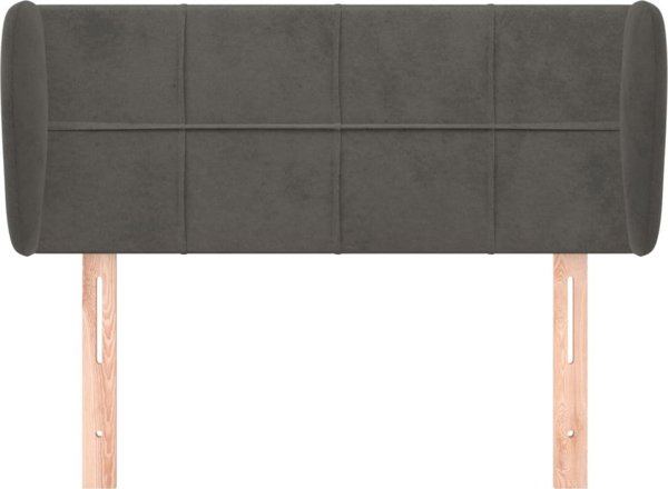 vidaXL κεφαλάρι uszak, σκούρο γκρι, 83x23x78/88 εκ., βελούδο
