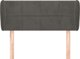 vidaXL κεφαλάρι uszak, σκούρο γκρι, 83x23x78/88 εκ., βελούδο