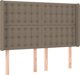 Κρεβάτι kontynentalne με στρώμα vidaXL, taupe, 140x190 cm, ύφασμα