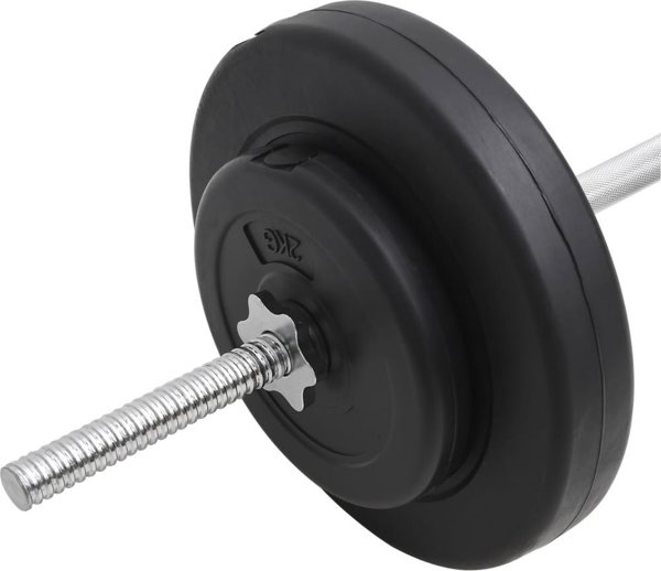 vidaXL Μπάρα γυμναστικής με σετ δίσκων 30 kg