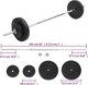 vidaXL Μπάρα γυμναστικής με σετ δίσκων 30 kg