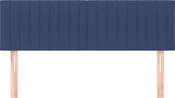 vidaXL Σετ 2 κεφαλαριών κρεβατιού, μπλε, 72x5x78/88 εκ, ύφασμα