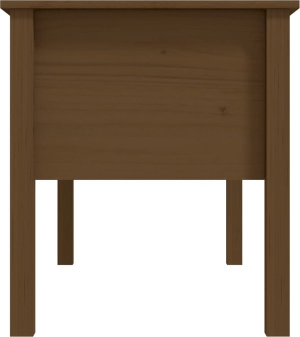 vidaXL Τραπεζάκι καφέ, μελί καφέ, 102x49x55 cm, μασίφ ξύλο πεύκου