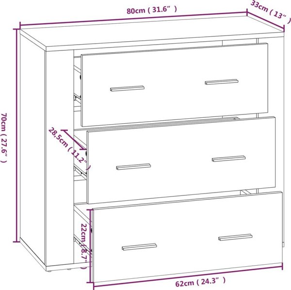 vidaXL Szakka apli 80x33x70 cm ylika mxeidomenhs proelefshs