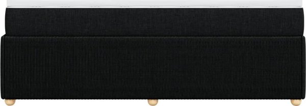 vidaXL Κρεβάτι Continental με Στρώμα, Μαύρο Υφασμάτινο, 140x190 εκ.