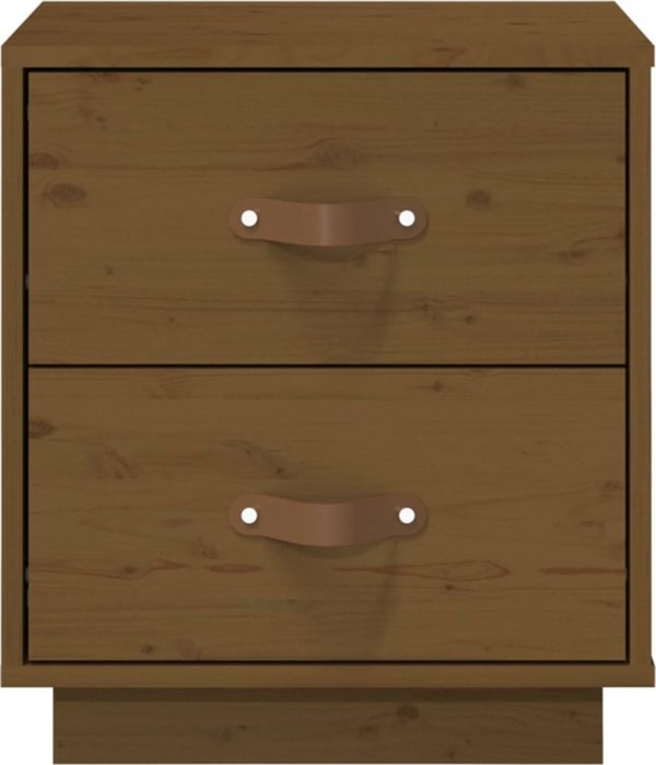 vidaXL Κομοδίνο Μελί Καφέ 40x34x45 cm από Μασίφ Πεύκο