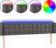 vidaXL Zaglowek do lozkou me LED, skouro gkri, 163x16x78/88 cm, aksamit