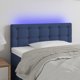 vidaXL Κεφαλάρι κρεβατιού με LED, μπλε, 100x5x78/88 cm, ύφασμα