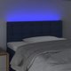 vidaXL Κεφαλάρι κρεβατιού με LED, μπλε, 100x5x78/88 cm, ύφασμα