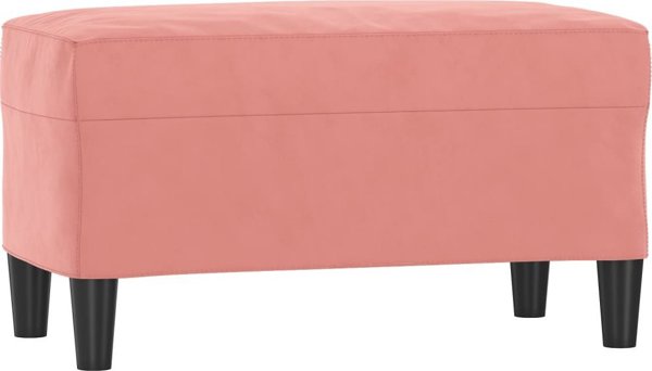 vidaXL Πάγκος, ροζ, 70x35x41 εκ., επενδεδυμένος με βελούδο