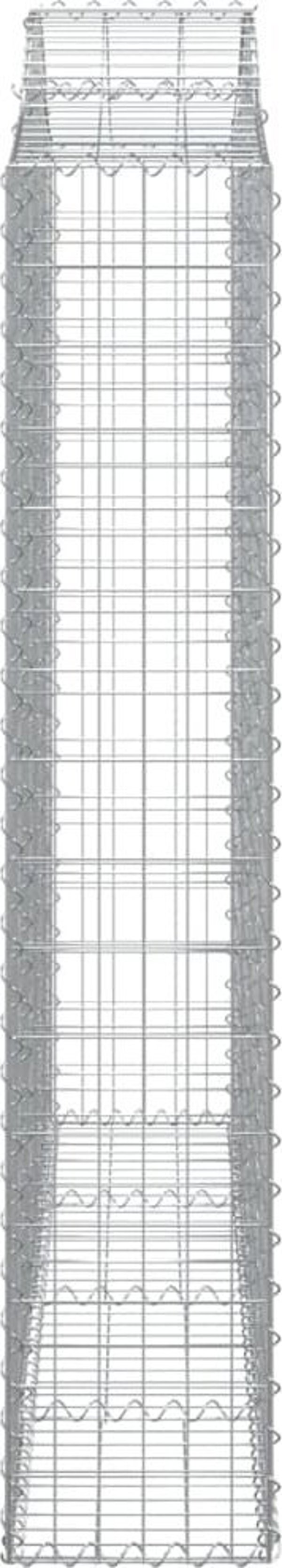 vidaXL Καλάθια γκαμπιόν, 3 τεμάχια, 200x30x160/180 εκ., γαλβανισμένο σίδερο