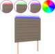 vidaXL Κεφαλάρι κρεβατιού με LED, ταουπέ, 80x5x118/128 εκ, ύφασμα