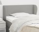 vidaXL Υποστήριγμα κεφαλής uszak, ανοιχτό γκρι, 103x23x78/88 εκ., ύφασμα