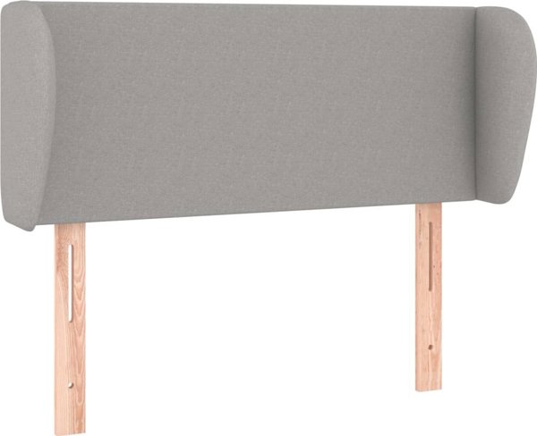 vidaXL Υποστήριγμα κεφαλής uszak, ανοιχτό γκρι, 103x23x78/88 εκ., ύφασμα