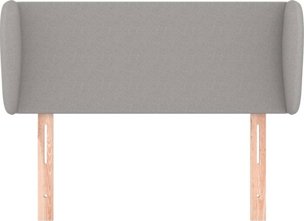 vidaXL Υποστήριγμα κεφαλής uszak, ανοιχτό γκρι, 103x23x78/88 εκ., ύφασμα