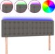 vidaXL Κεφαλάρι κρεβατιού με LED, Γκρι, 144x5x78/88 cm, Συνθετικό Δέρμα