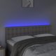 vidaXL Κεφαλάρι κρεβατιού με LED, Γκρι, 144x5x78/88 cm, Συνθετικό Δέρμα
