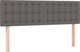 vidaXL Κεφαλάρι κρεβατιού με LED, Γκρι, 144x5x78/88 cm, Συνθετικό Δέρμα