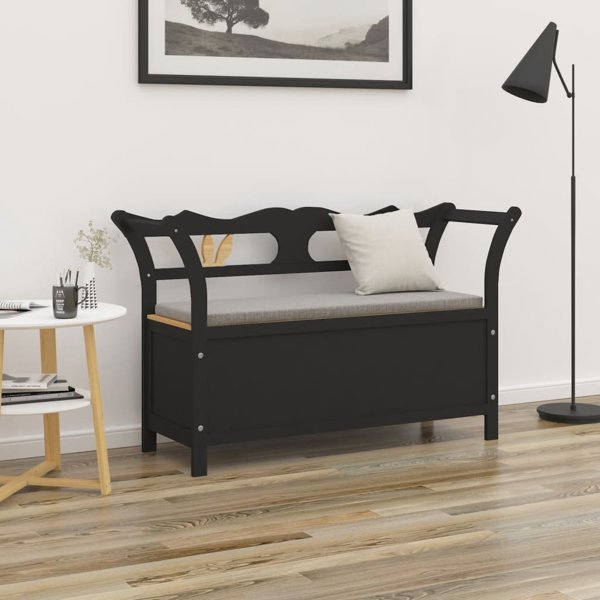 Πάγκος vidaXL, μαύρος, 107x45x75,5 cm, συμπαγές ξύλο ελάτου