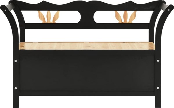 Πάγκος vidaXL, μαύρος, 107x45x75,5 cm, συμπαγές ξύλο ελάτου