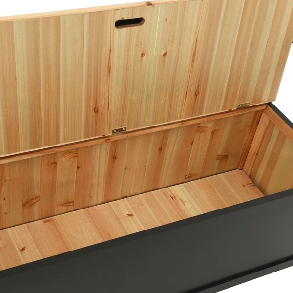 Πάγκος vidaXL, μαύρος, 107x45x75,5 cm, συμπαγές ξύλο ελάτου