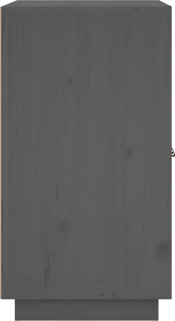 vidaXL Szafka, szara, 65,5x40x75 cm, lite drewno sosnowe