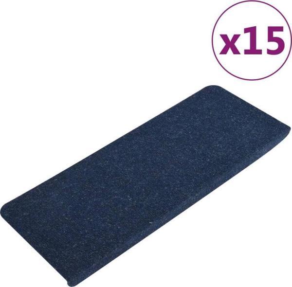 vidaXL Αυτοκόλλητα προστασίας για σκάλες, 15 τεμ., 65x28 εκ., μπλε