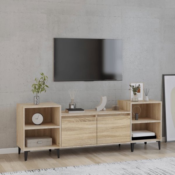 vidaXL Ντουλάπι για Τηλεόραση Sonoma Δρυς, 160x35x55 εκ.