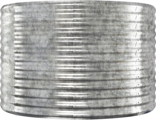 vidaXL Donica ogrodowa, malowana proszkowo stal, 249x100x68 cm srebrna