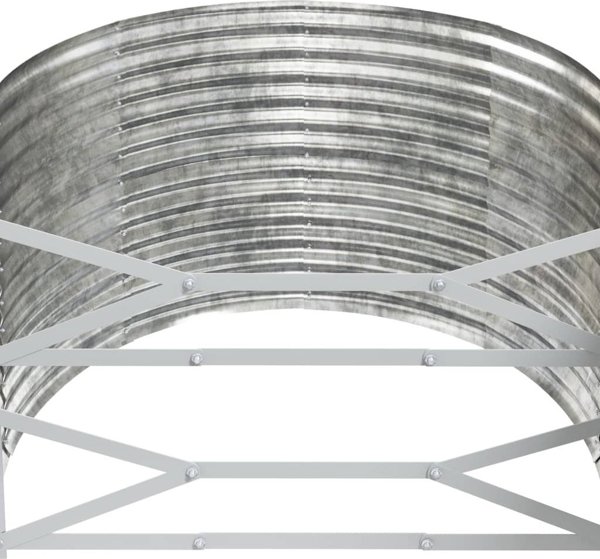 vidaXL Donica ogrodowa, malowana proszkowo stal, 249x100x68 cm srebrna