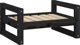vidaXL vidaXL Legowisko dla psa, czarne, 55,5x45,5x28 cm, lite drewno sosnowe