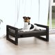 vidaXL vidaXL Legowisko dla psa, czarne, 55,5x45,5x28 cm, lite drewno sosnowe