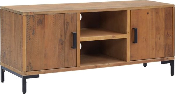vidaXL Επίπλο τηλεόρασης, καφέ, 110x35x48 εκ., ξύλο πεύκου από ανακύκλωση