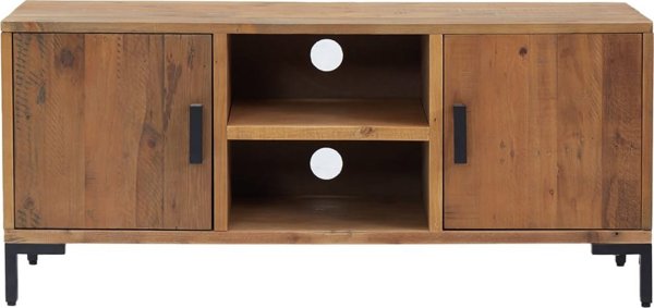vidaXL Επίπλο τηλεόρασης, καφέ, 110x35x48 εκ., ξύλο πεύκου από ανακύκλωση