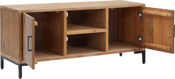 vidaXL Επίπλο τηλεόρασης, καφέ, 110x35x48 εκ., ξύλο πεύκου από ανακύκλωση