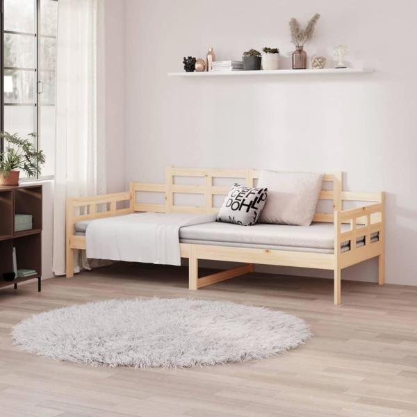 Κρεβάτι ημέρας vidaXL lite από μασίφ πεύκο 90x190 cm