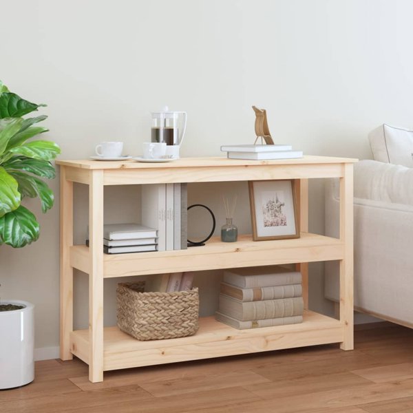 vidaXL vidaXL Stolik konsolowy, 110x40x74 cm, lite drewno sosnowe