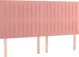 vidaXL Κεφαλάρι κρεβατιού με LED, ροζ βελούδο, 180x5x118/128 cm