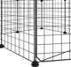 vidaXL Κλουβί για ζώα με πορτάκι, 8 πάνελ, μαύρο, 35x35 εκ, ατσάλι
