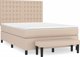 vidaXL Κρεβάτι Continental με Στρώμα, Cappuccino, Δερματίνη 140x200 cm