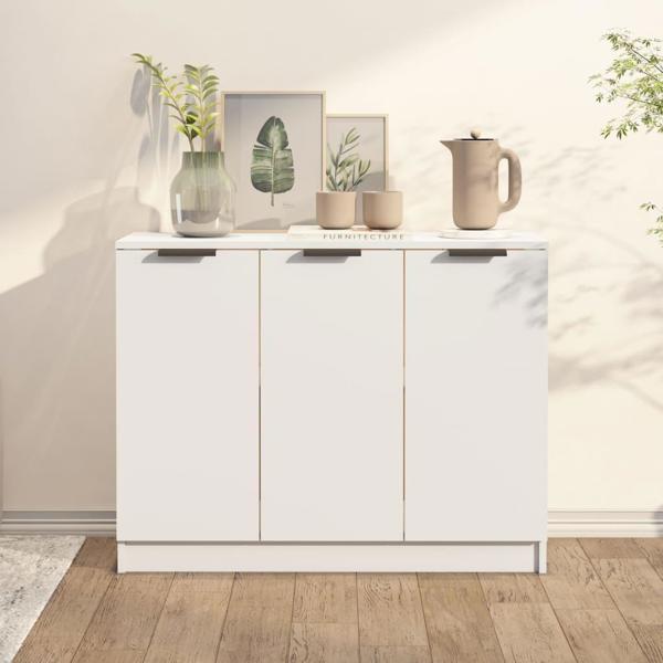 vidaXL Συρταριέρα, λευκή, 90,5x30x70 εκ., σύνθετο ξύλινο υλικό