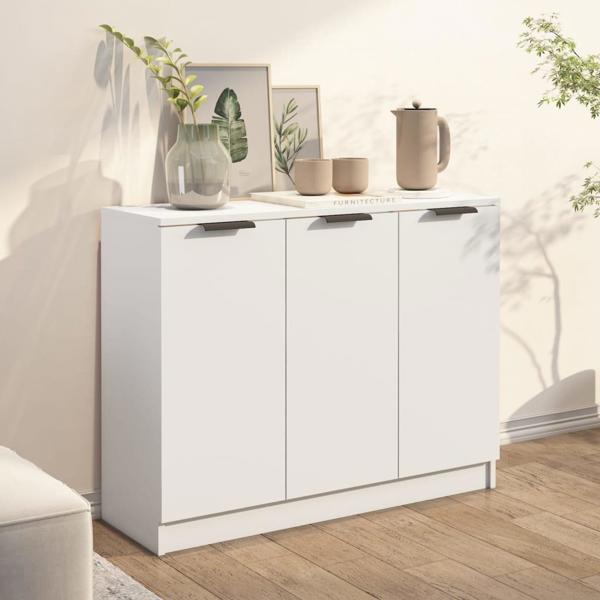vidaXL Συρταριέρα, λευκή, 90,5x30x70 εκ., σύνθετο ξύλινο υλικό