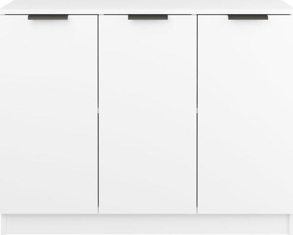 vidaXL Συρταριέρα, λευκή, 90,5x30x70 εκ., σύνθετο ξύλινο υλικό