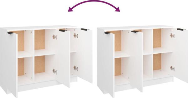 vidaXL Συρταριέρα, λευκή, 90,5x30x70 εκ., σύνθετο ξύλινο υλικό