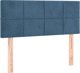 vidaXL Τελιχίο κρεβατιού, σκούρο μπλε, 80x5x78/88 εκ., βελούδο