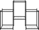vidaXL Κασπώ για λουλούδια, 83x25x60 εκ., μαύρο, σίδερο