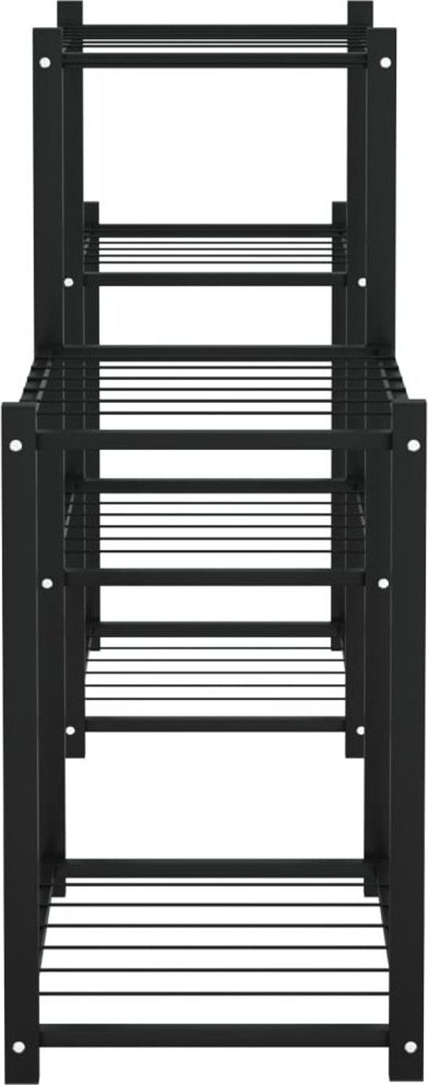 vidaXL Κασπώ για λουλούδια, 83x25x60 εκ., μαύρο, σίδερο