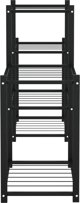 vidaXL Κασπώ για λουλούδια, 83x25x60 εκ., μαύρο, σίδερο